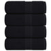 Prosoape cu săpun 4 buc Negru 30x30 cm 360 g/m² 100% bumbac - WALTI WALTI