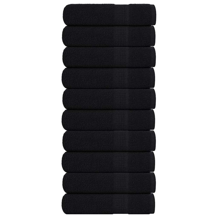 Prosoape de mână 10 buc Negru 50x100 cm 360 g/m² 100% bumbac - WALTI WALTI