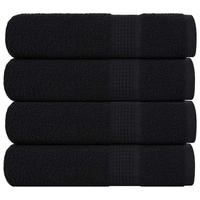 Prosoape de baie 4 buc Negru 100x150 cm 360 g/m² 100% bumbac - WALTI WALTI