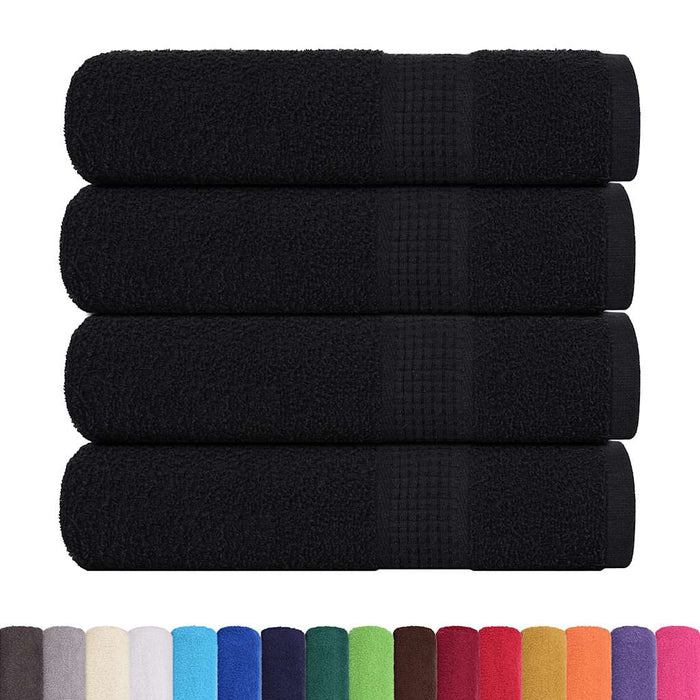 Prosoape de baie 4 buc Negru 100x150 cm 360 g/m² 100% bumbac - WALTI WALTI