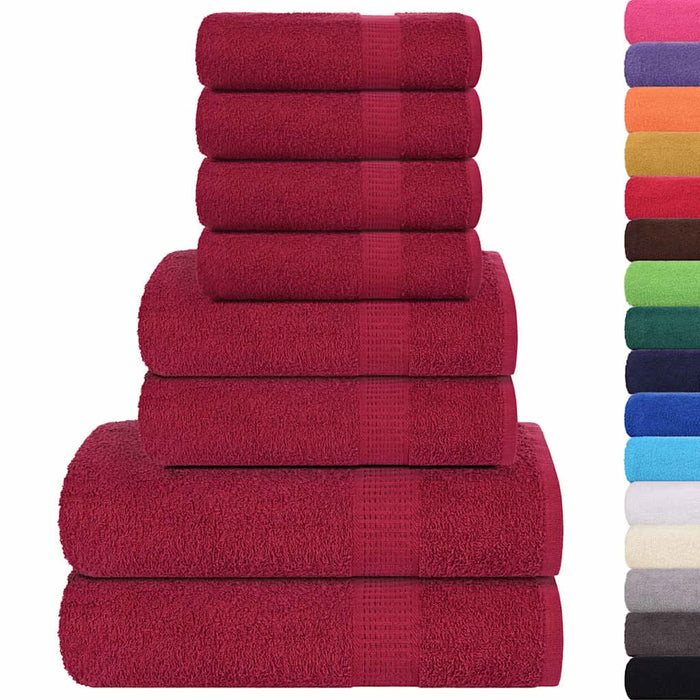 Set prosoape 8 piese Bordeaux 360 g/m² 100% bumbac - WALTI WALTI