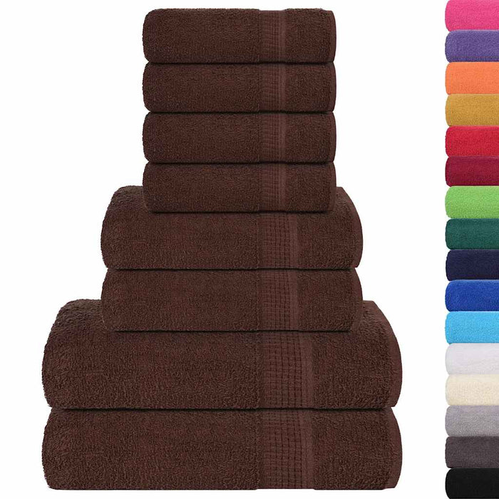 Set prosoape FROGN 8 piese, maro, 360 g/m² WALTI