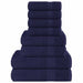 Set prosoape 8 piese Bleumarin 360 g/m² 100% bumbac - WALTI WALTI