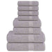 Set prosoape 8 piese gri 360 g/m² 100% bumbac - WALTI WALTI
