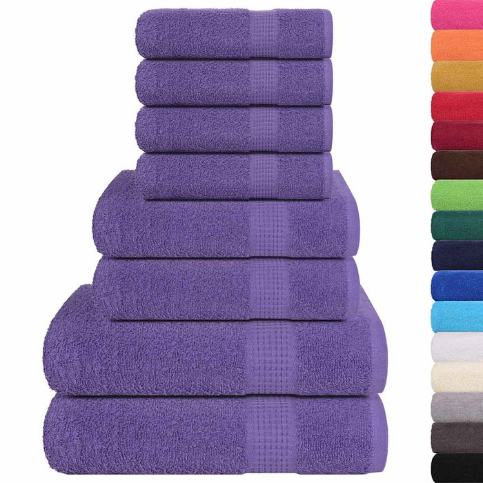 Set prosoape 8 piese violet 360 g/m² 100% bumbac - WALTI WALTI