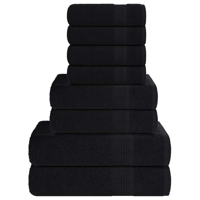Set prosoape 8 buc Negru 360 g/m² 100% bumbac - WALTI WALTI