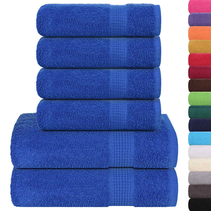 Set prosoape 6 buc Albastru 360 g/m² 100% bumbac - WALTI WALTI