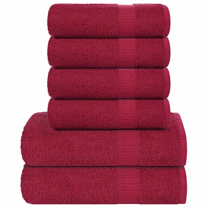 Set prosoape FROGN 6 piese, Bordeaux, 360 g/m² WALTI