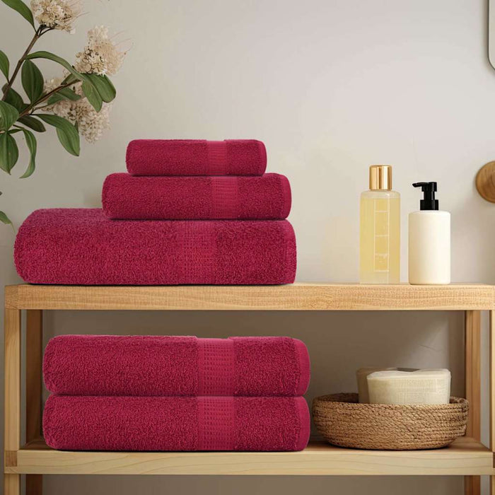 Set prosoape FROGN 6 piese, Bordeaux, 360 g/m² WALTI