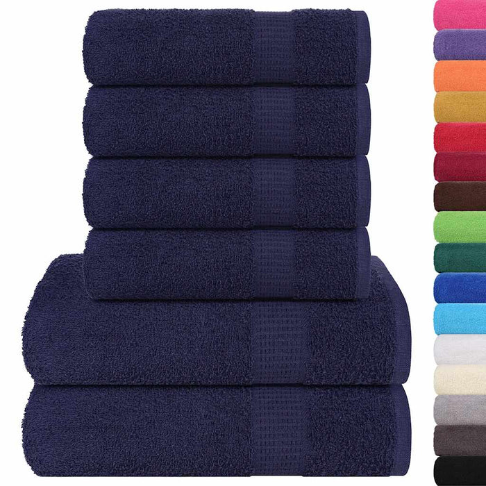 Set prosoape 6 piese Bleumarin 360 g/m² 100% bumbac - WALTI WALTI