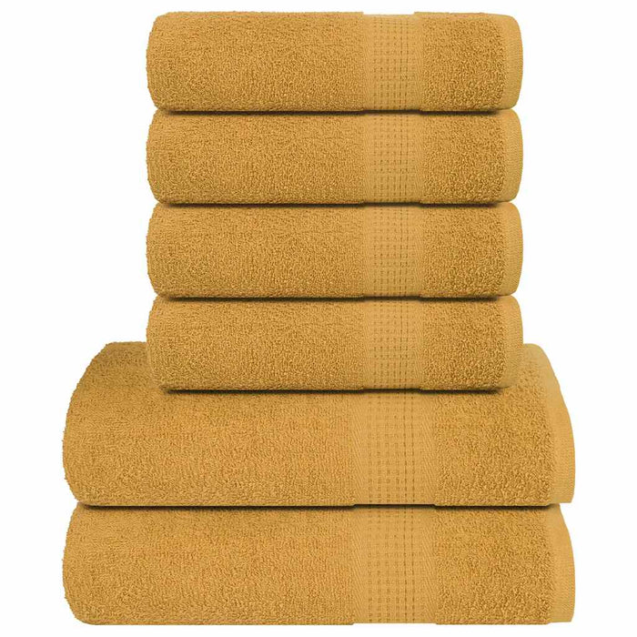 Set prosoape FROGN 6 piese, auriu, 360 g/m² - WALTI WALTI