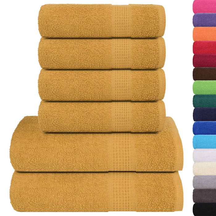 Set prosoape FROGN 6 piese, auriu, 360 g/m² - WALTI WALTI