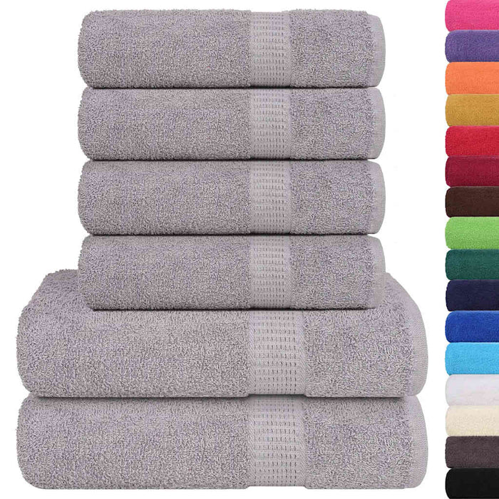 Set prosoape 6 piese gri 360 g/m² 100% bumbac - WALTI WALTI