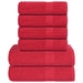 Set prosoape 6 piese rosu 360 g/m² 100% bumbac - WALTI WALTI