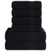 Set prosoape 8 buc Negru 360 g/m² 100% bumbac - WALTI WALTI