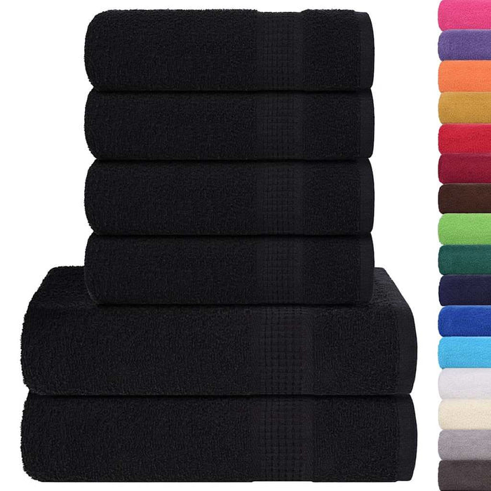 Set prosoape 8 buc Negru 360 g/m² 100% bumbac - WALTI WALTI