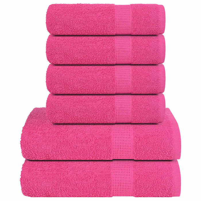 Set prosoape 12 piese roz 360 g/m² 100% bumbac - WALTI WALTI