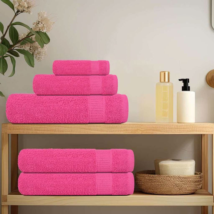 Set prosoape 12 piese roz 360 g/m² 100% bumbac - WALTI WALTI
