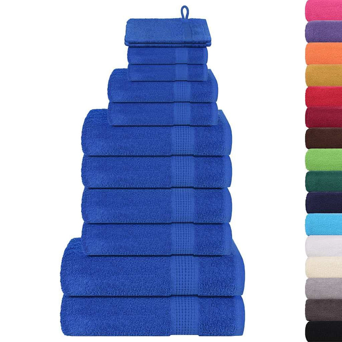 Set prosoape 12 buc Albastru 360 g/m² 100% bumbac - WALTI WALTI