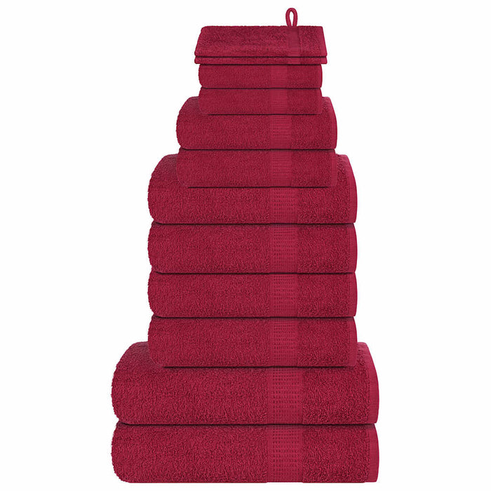 Set prosoape 12 piese Bordeaux 360 g/m² 100% bumbac - WALTI WALTI