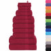 Set prosoape 12 piese Bordeaux 360 g/m² 100% bumbac - WALTI WALTI