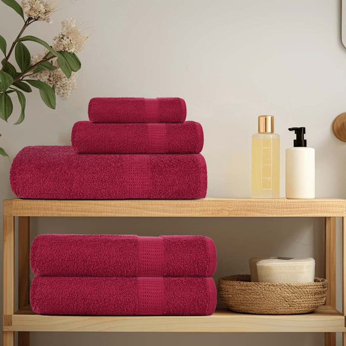 Set prosoape 12 piese Bordeaux 360 g/m² 100% bumbac - WALTI WALTI