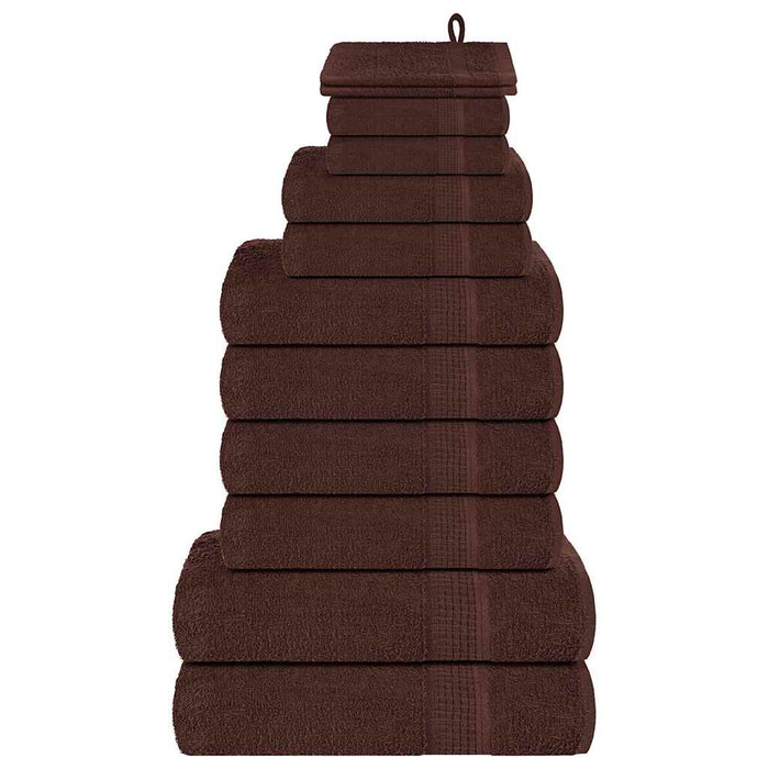 Set prosoape FROGN 12 piese, maro, 360 g/m² WALTI