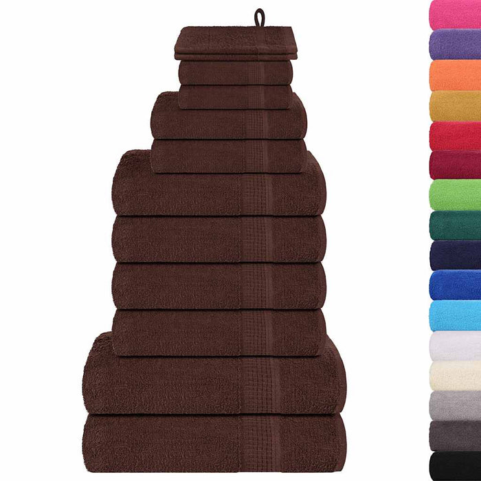 Set prosoape FROGN 12 piese, maro, 360 g/m² WALTI