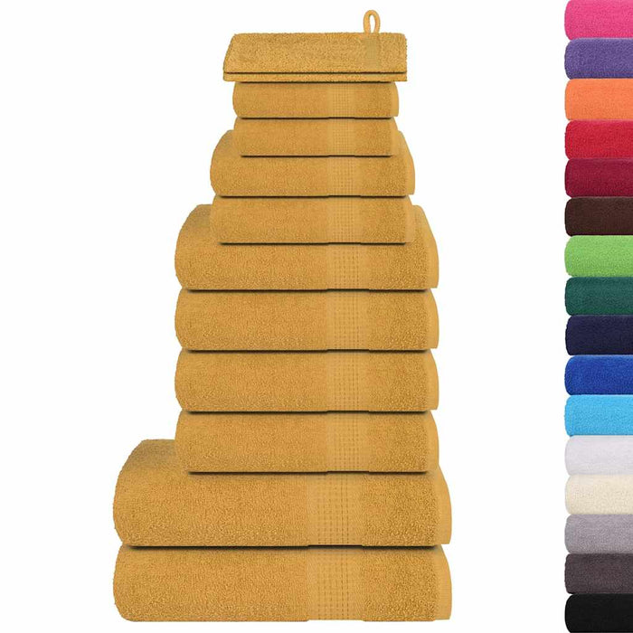 Set prosoape FROGN 12 piese, auriu, 360 g/m² - WALTI WALTI