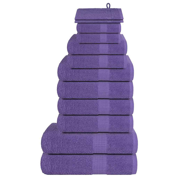 Set prosoape 12 piese violet 360 g/m² 100% bumbac - WALTI WALTI