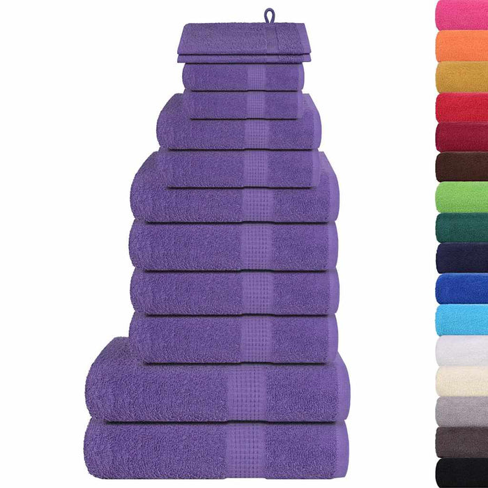 Set prosoape 12 piese violet 360 g/m² 100% bumbac - WALTI WALTI