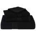 Set prosoape 12 buc Negru 360 g/m² 100% bumbac - WALTI WALTI