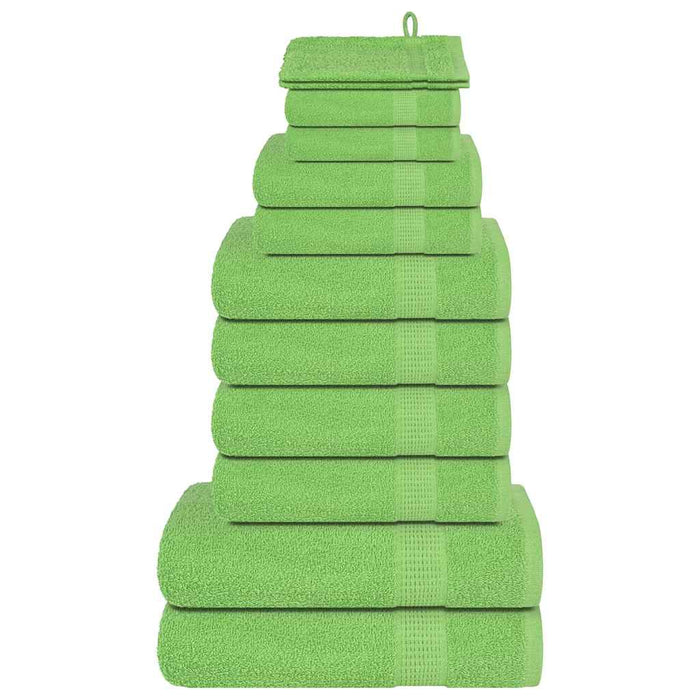 Set de prosoape 12 piese Apple Green 360 g/m² 100% bumbac - WALTI WALTI