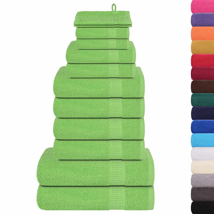 Set de prosoape 12 piese Apple Green 360 g/m² 100% bumbac - WALTI WALTI