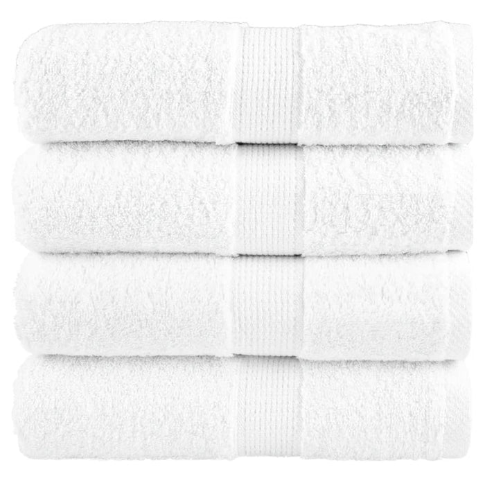 Prosoape de baie premium, SOLUND, 4 buc., albe, 30 x 30 cm, 600 g/m² WALTI