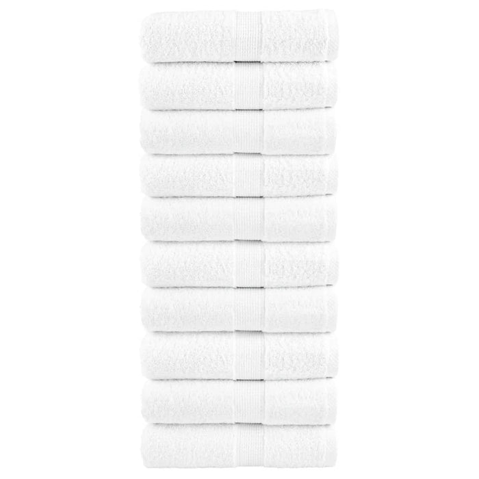 Prosoape de baie premium, SOLUND, 10 buc., albe, 30x30 cm, 600 g/m² WALTI