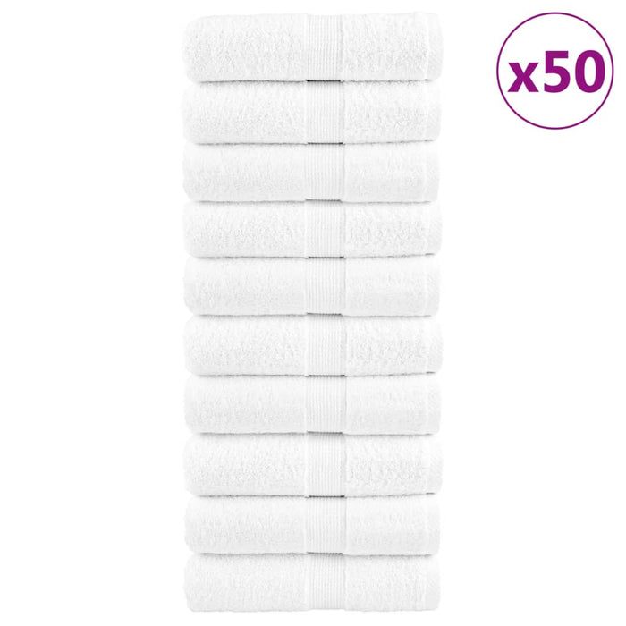 Prosoape de baie premium, SOLUND, 50 buc., albe, 30 x 30 cm, 600 g/m² WALTI