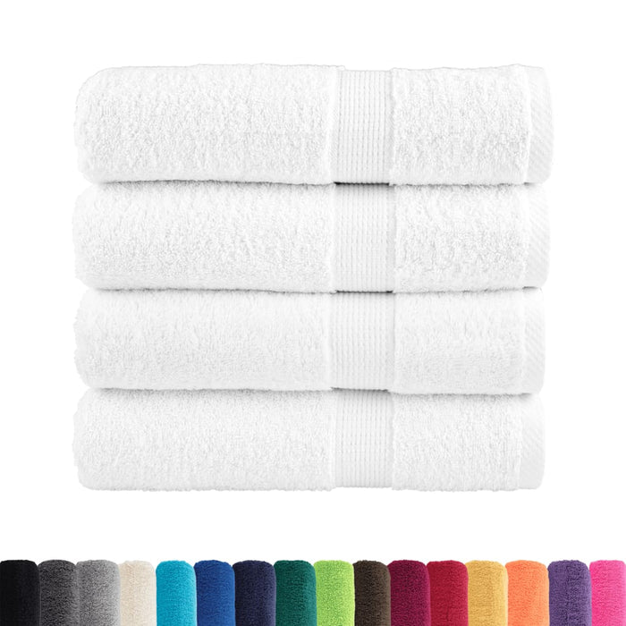 Prosoape de mâini premium, SOLUND 4 buc alb 50x100cm 600gsm WALTI