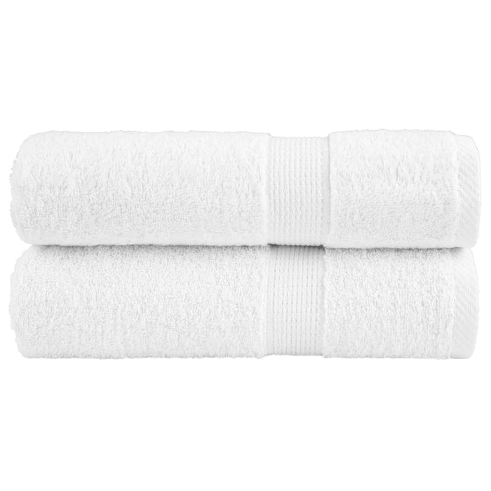 Prosoape de duș premium, SOLUND 2 buc alb 70x140cm 600 gsm WALTI