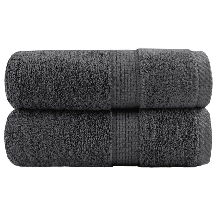 Prosoape de baie premium, SOLUND, 2 buc., antracit, 30x30 cm, 600 g/m² WALTI