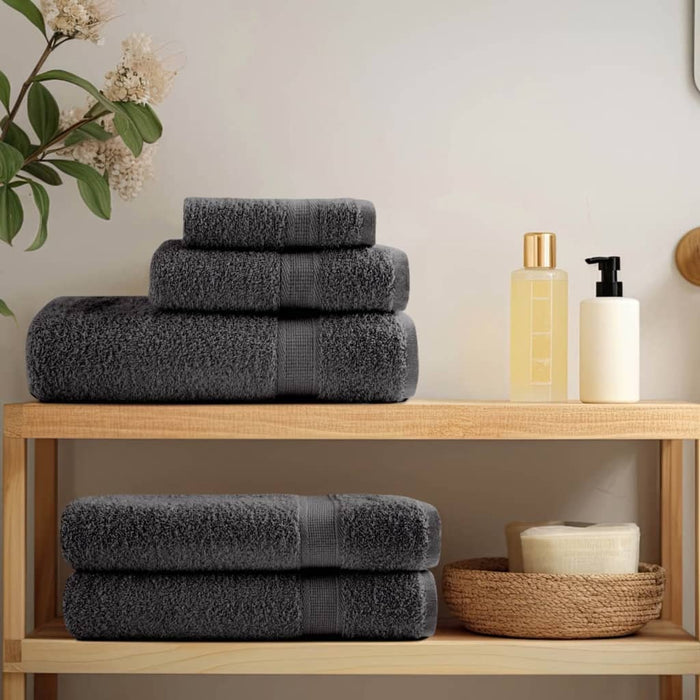 Prosoape de baie premium, SOLUND, 2 buc., antracit, 30x30 cm, 600 g/m² WALTI