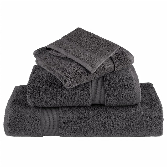 Prosoape de baie premium, SOLUND, 2 buc., antracit, 30x30 cm, 600 g/m² WALTI