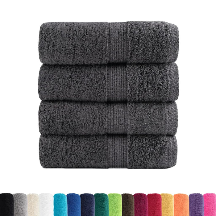 Prosoape de baie premium, SOLUND, 4 buc., antracit, 30x30 cm, 600 g/m² WALTI