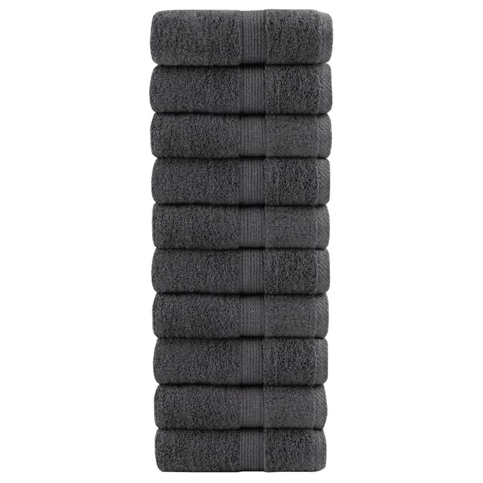 Prosoape de baie premium, SOLUND, 10 buc., antracit, 30x30 cm, 600 g/m² WALTI