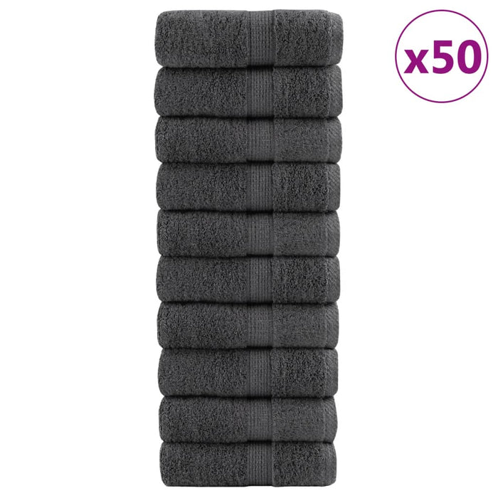 Prosoape de baie premium, SOLUND, 50 buc., antracit, 30x30 cm, 600 g/m² WALTI