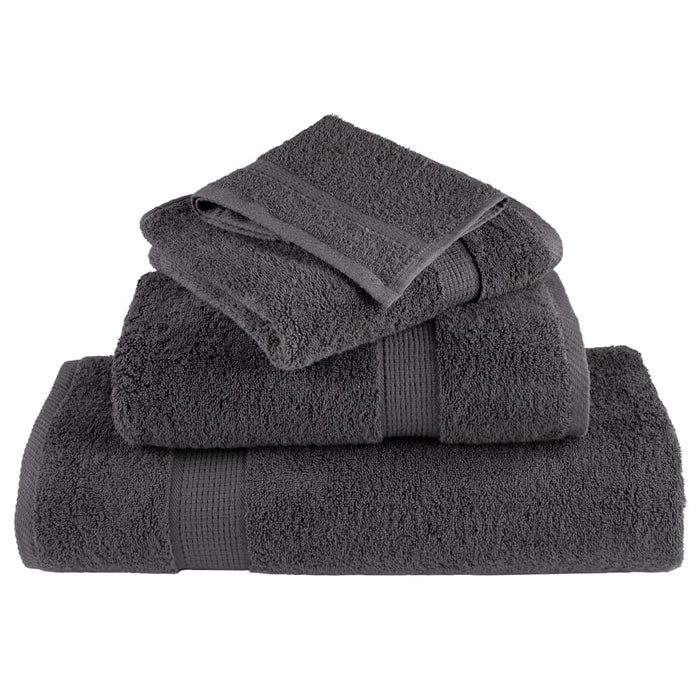 Prosoape de baie premium, SOLUND, 50 buc., antracit, 30x30 cm, 600 g/m² WALTI