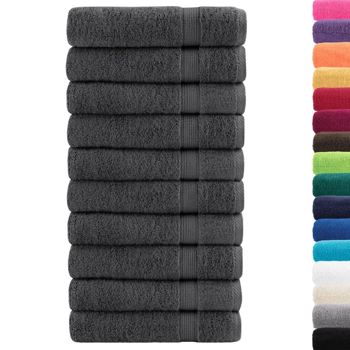 Prosoape duș premium, SOLUND 10 buc antracit 70x140cm 600gsm - WALTI WALTI