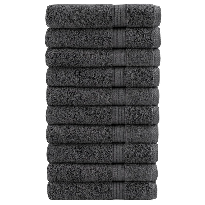 Prosoape premium, SOLUND 10 buc antracit 100x200 cm 600 gsm - WALTI WALTI