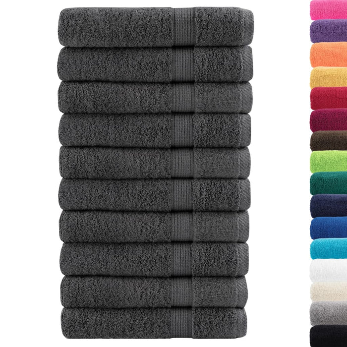 Prosoape premium, SOLUND 10 buc antracit 100x200 cm 600 gsm - WALTI WALTI