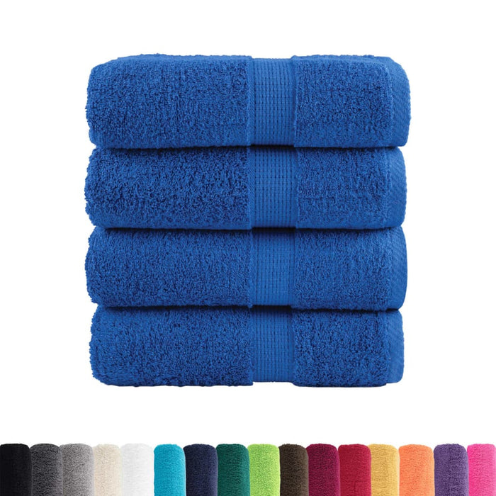 Prosoape de baie premium, SOLUND, 4 buc., albastru, 30 x 30 cm, 600 g/m² WALTI